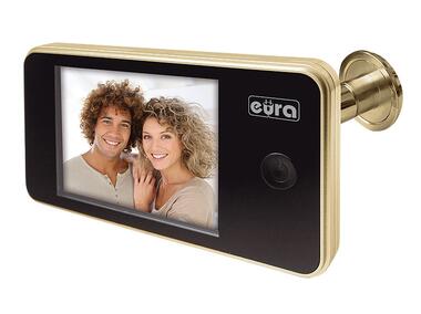 Zdjęcie: Wideo-wizjer do drzwi VDP-01C1 Eris złoty 3,2 LCD EURA