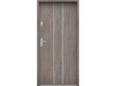 Zdjęcie: Drzwi wejściowe do mieszkań Bastion A-40 Dąb szary 80 cm prawe ODR KR CENTER