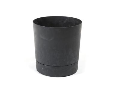 Zdjęcie: Donica z podstawką Aura 35 cm czarny beton LAMELA PLASTIC
