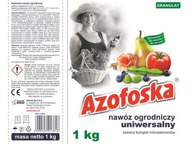 Zdjęcie: Nawóz ogrodniczy granulowany 1 kg AZOFOSKA