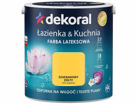Farba lateksowa Łazienka&Kuchnia szafranowy żółty 2,5 L DEKORAL