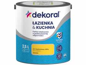 Farba lateksowa Łazienka&Kuchnia szafranowy żółty 2,5 L DEKORAL