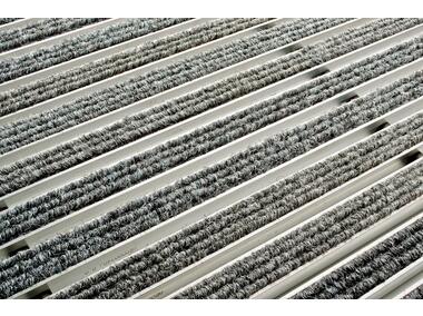 Zdjęcie: Mata wycieraczki z aluminium, wypełnienie z rypsu kolor jasnoszary 100x50 Vario ACO