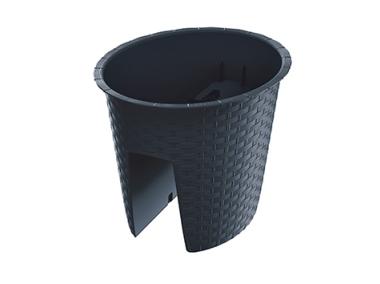 Zdjęcie: Doniczka balkonowa Ratolla antracyt 30 cm PROSPERPLAST