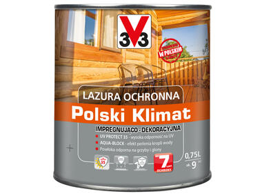 Lazura ochronna Polski Klimat Impregnująco-Dekoracyjna Sosna skandynawska 0,75 L V33