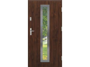 Zdjęcie: Drzwi zewnętrzne stalowo-drewniane Disting Otello 03 Orzech 90 cm prawe KR CENTER