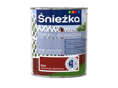 Zdjęcie: Farba akrylowa beton posadzka czerwony tlenkowy 0,8L ŚNIEŻKA