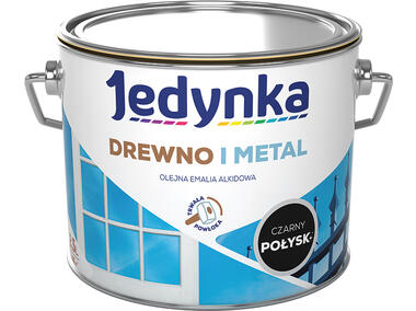 Zdjęcie: Emalia olejno-alkidowa drewno i metal czarny 2,5 L połysk JEDYNKA