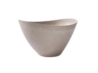 Zdjęcie: Doniczka z kompozytu w kształcie łódki 41x30x24 cm taupe TIN TOURS