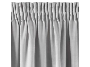 Zdjęcie: Zasłona Vellis 140x270 cm srebrna na taśmie EUROFIRANY