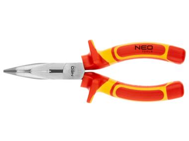 Zdjęcie: Szczypce wygięte 180 mm 1000V, CrV, polerowane NEO
