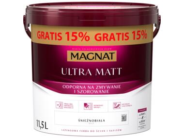 Zdjęcie: Farba lateksowa Magnat Ultra Matt 11,5 L biały ŚNIEŻKA