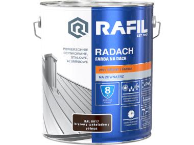 Zdjęcie: Farba na dach Radach brązowy czekoladowy RAL8017 10L RAFIL