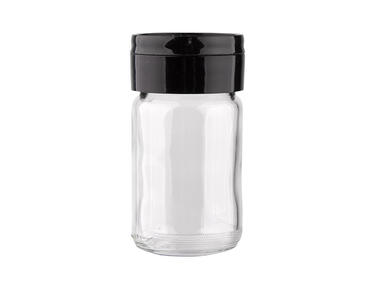 Zdjęcie: Solniczka szklana z plastikową pokrywką 100ml czarna ALTOMDESIGN