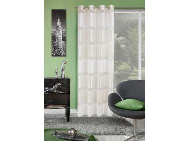 Zdjęcie: Zasłona Alice 140x250 cm biało-kremowa na przelotkach EUROFIRANY