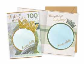 Karnet DK-1213 Urodziny - król, banknot, lusterko KUKARTKA