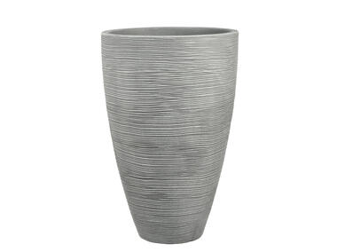 Zdjęcie: Donica ryflowana okrągła 40x60 cm szara PATIO