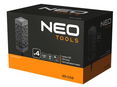 Zdjęcie: Lampa ogrodowa solarna SMD słupek, 4 szt. NEO