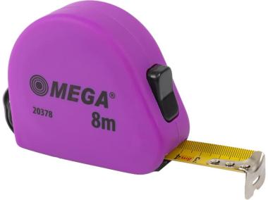 Zdjęcie: Miara zwijana 8 m, 25 mm, 2 stopery, PVC, soft MEGA