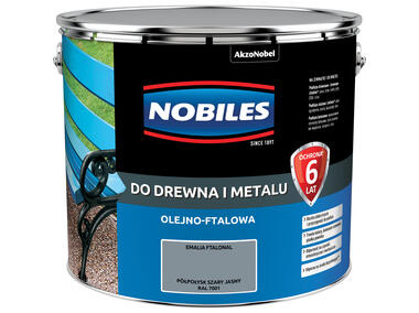 Zdjęcie: Farba ftalowa do drewna i metalu Ftalonal 10 L szary jasny NOBILES