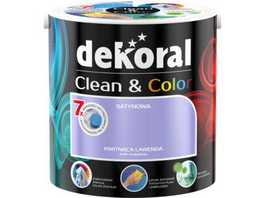 Zdjęcie: Farba satynowa Clean&Color 2,5 L kwitnąca lawenda DEKORAL