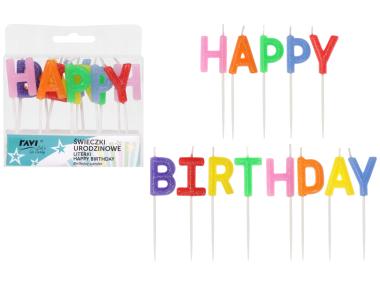 Zdjęcie: Świeczki urodzinowe Literki Happy Birthday DECOR