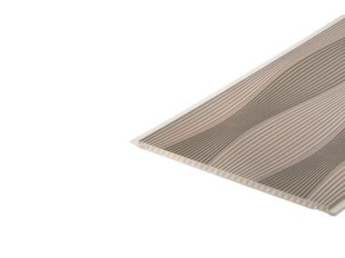 Zdjęcie: Boazeria PVC panel 25 cm - 2,7 m Fale Sahara kość słoniowa CEZAR