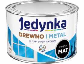 Emalia olejno-alkidowa drewno i metal czarny 0,36 L mat JEDYNKA