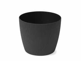 Osłonka-doniczka Magnolia recycled 140 mm jumper czarny LAMELA