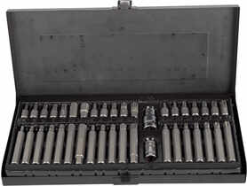 Zestaw końcówek t20-t55,m5-m12,HEX 4-12, 40  szt., S2 PROLINE