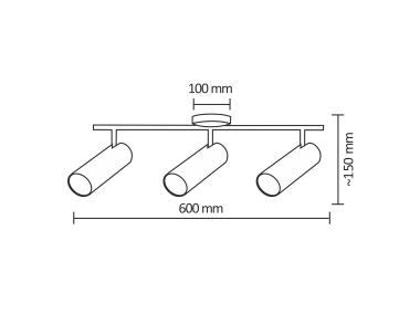 Zdjęcie: Lampa sufitowa LED Gavi 3x4.5W czarna POLUX