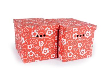 Zdjęcie: Pudło XL Maki czerwone 2 szt. 32x32x42 cm BERTONI