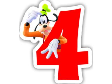 Zdjęcie: Świeczka urodzinowa Playful Mickey 4 DISNEY