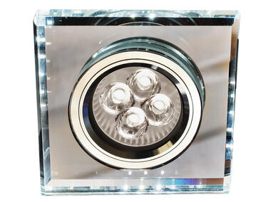 Zdjęcie: Oprawa stropowa kwadratowa GU10 50 W + LED SMD 2,1 W biała CANDELLUX