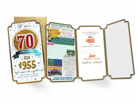 Karnet PM-396 Urodziny 70 - cyfry, roczniki 2025 KUKARTKA