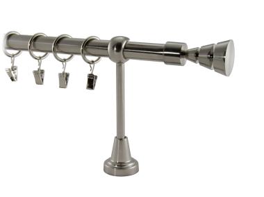 Zdjęcie: Karnisz pojedynczy Valentina fi 19 mm - 200 cm cono nikiel folia KARWEL