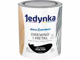 Emalia akrylowa Deco&Protect drewno i metal satynowy połysk czarny 0,7 L JEDYNKA