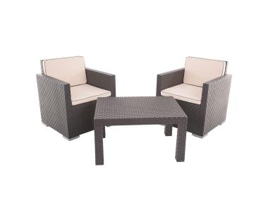 Zestaw mebli rattanowych Davos brąz-beż PATIO