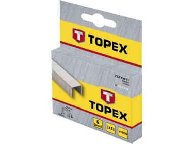 Zdjęcie: Zszywki typ J, 6 mm, 1000  sztuk TOPEX
