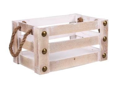 Zdjęcie: Skrzynka z uchwytami 25x16x13 cm drewniana TIN TOURS