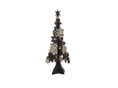 Zdjęcie: Figurka drewniana Choinka 22 cm Czarno-Złota ALTOMDESIGN