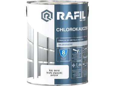 Emalia chlorokauczuk biały alpejski RAL9010 5L RAFIL