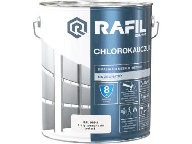 Zdjęcie: Emalia chlorokauczuk biały sygnał RAL9003 10L RAFIL