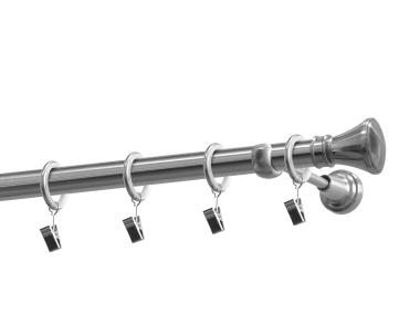 Zdjęcie: Karnisz pojedynczy Jazz 19 mm -200 cm nikiel GARDINIA