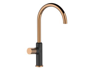 Zdjęcie: Bateria zlewozmywakowa Moonlight czarna/rose gold INVENA