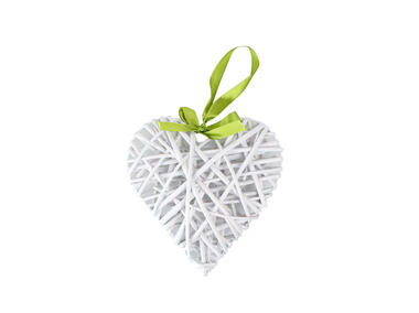 Zdjęcie: Serce białe 30x27 cm mix wstążek ALTOMDESIGN