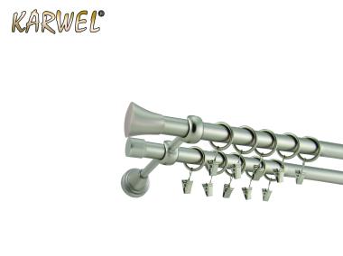 Zdjęcie: Karnisz podwójny Zeus 19 mm - 2 m monaco satyna KARWEL