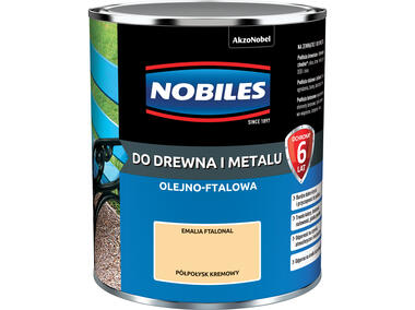 Zdjęcie: Emalia ftalowa półpołysk kremowy Ftalonal 0,7 L NOBILES