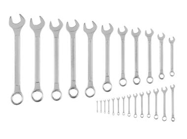 Zdjęcie: Klucze płasko-oczkowe 6-32 mm, zestaw 25 sztuk TOP TOOLS