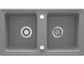 Zlewozmywak Zorba szary metalik granit 2K B/O 780x435x180, 3,5", space saver DEANTE